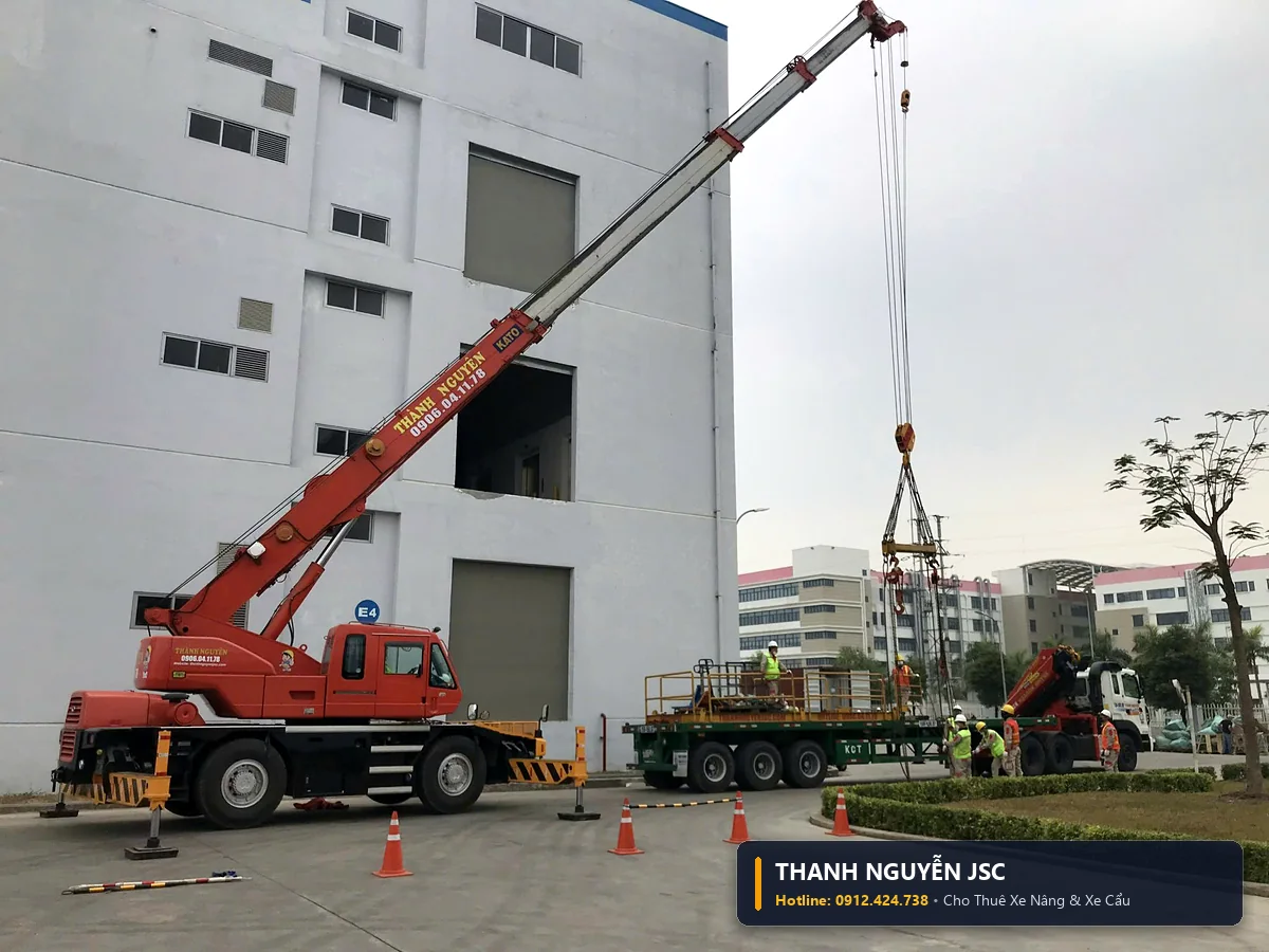 Dự án xe nâng xe cẩu thực tế tại Hải Dương