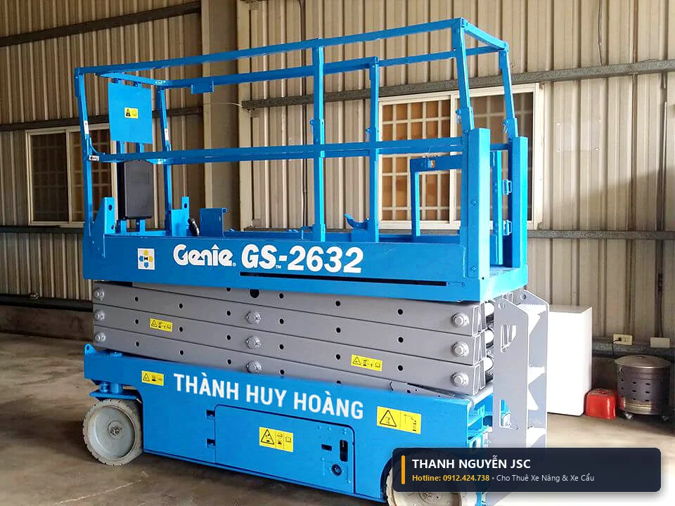 Xe nâng người cắt kéo Genie GS-2632 10m chính hãng - THÀNH HUY HOÀNG tại Hải Dương