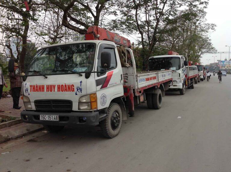 Cho thuê xe cẩu khu công nghiệp Lai Cách